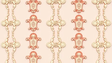 Renaissance retro antique vintage pattern, victorian elegant damask background Stock Footage 171811084