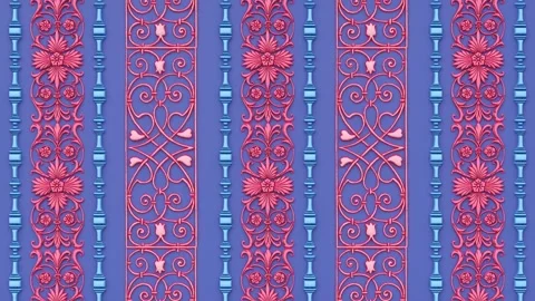 Renaissance retro antique vintage pattern, victorian elegant damask background Stock Footage 171812334