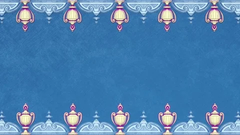 Renaissance retro elegant frame, blue holiday template, beautiful greeting card Stock Footage 170579047