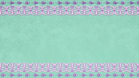 Renaissance retro victorian elegant frame, royal damask background with border Video stock 170790364
