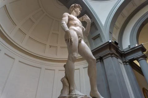 Renaissance sculpture of David by Michelangelo in Florence Stock Photos