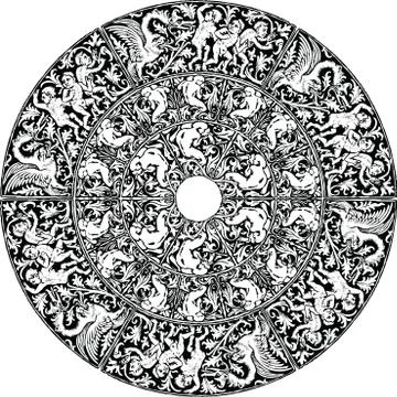 Renaissance seamless pattern. Vector illustration Stock Illustration