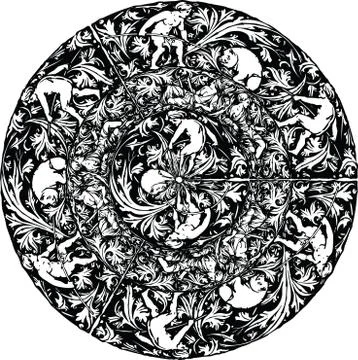 Renaissance seamless pattern. Vector illustration Stock Illustration