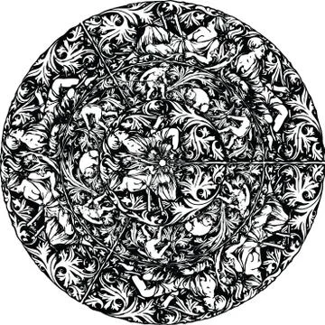 Renaissance seamless pattern. Vector illustration Stock Illustration