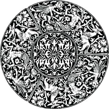 Renaissance seamless pattern. Vector illustration Stock Illustration