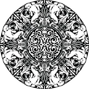 Renaissance seamless pattern. Vector illustration Stock Illustration