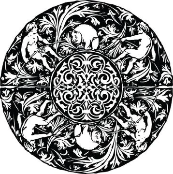 Renaissance seamless pattern. Vector illustration Stock Illustration