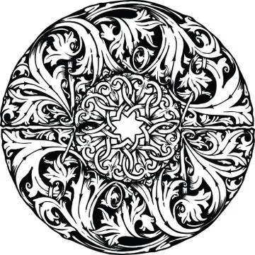 Renaissance seamless pattern. Vector illustration Stock Illustration