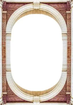 Renaissance Style White Frame Background Renaissance or baroque style whit... Stock Photos