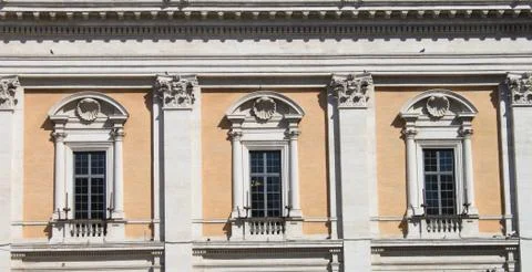 Renaissance windows Stock Photos