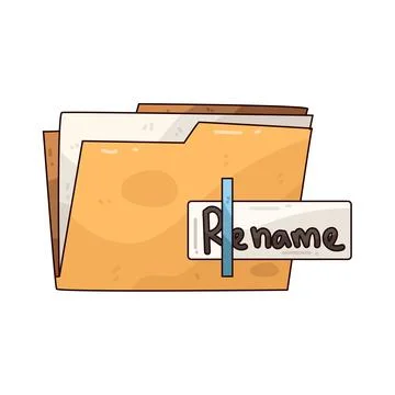 Rename Folder illustration Stock Illustration