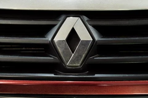 Renault group logo on a front panel car Stock Photos
