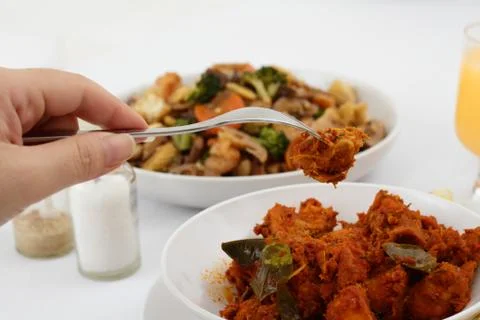 Rendang chicken Stock Photos