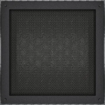 Render of 3D abstract background with metallic textures and metal plates Stock Illustration