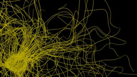 Render of 3D Abstract Chaotic Elements Illustrazione stock