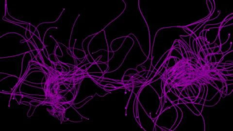 Render of 3D Abstract Chaotic Elements Illustrazione stock