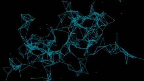 Render of 3D Abstract Chaotic Elements Stock Illustration