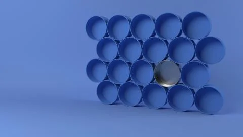 Render of 3D Abstract Geometric Background Stock Illustration