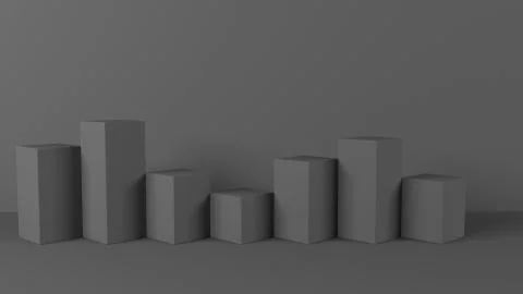 Render of 3D Abstract Geometric Background Stock-Illustration