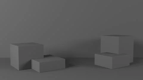 Render of 3D Abstract Geometric Background Illustrazione stock