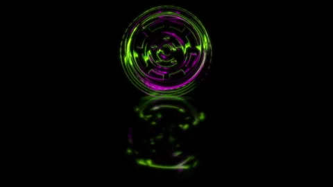 Render 3D animation of the model car wheel alloy on a black background future Stock Footage 248920617