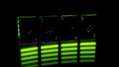 Render 3D animation of the model cards tambourine spade chirva cross on a black Stock Footage 252387521