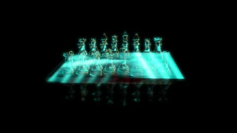 A-modern-holographic-chess-king-inside-a-3d-fx-bla by ImajTitan on