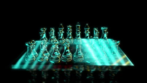 3d Rendering Of A Chess Piece With A Mirrored Top Background, 3d