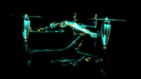 Render 3D animation of the model quadcopter on a black background future Stock Footage 248920935
