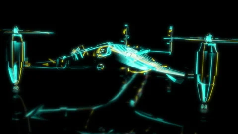 Render 3D animation of the model quadcopter on a black background future Stock Footage 248921073