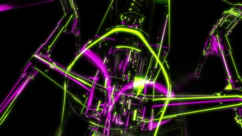 Render 3D animation of the model quadcopter on a black background future Stock Footage 249445736