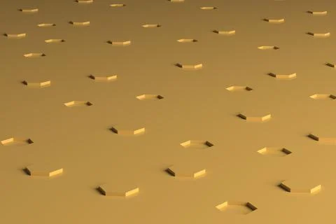 Render 3d background with hexagons up and down Stock Illustration