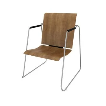 Render 3d chair on a white background Illustrazione stock