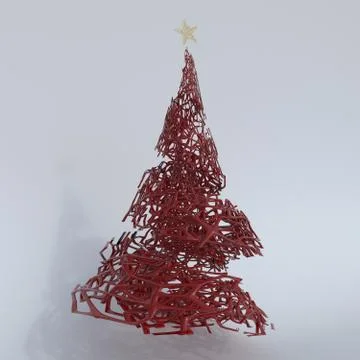 Render of 3D Christmas tree Stock Illustration