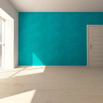 Render of 3D Contemporary Empty Room Illustrazione stock