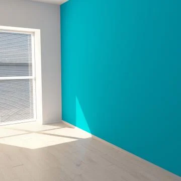 Render of 3D Contemporary Empty Room Stock Illustration