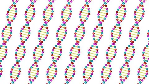 Render 3d DNA model on a white background Illustrazione stock