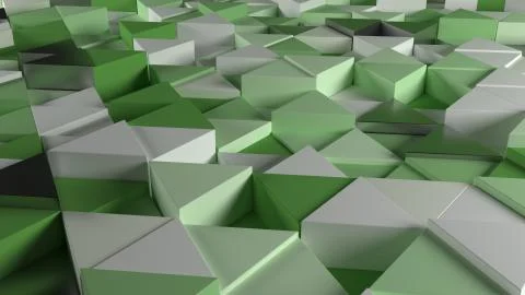 Render of 3D Geometric Abstract Background Stock Illustration