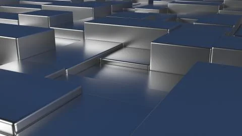 Render of 3D Geometric Abstract Background Stock Illustration