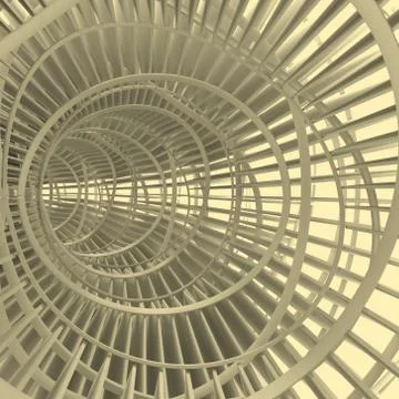 Render of 3D Geometric Abstract Background Illustrazione stock