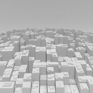 Render of 3D Geometric Abstract Background Stock Illustration