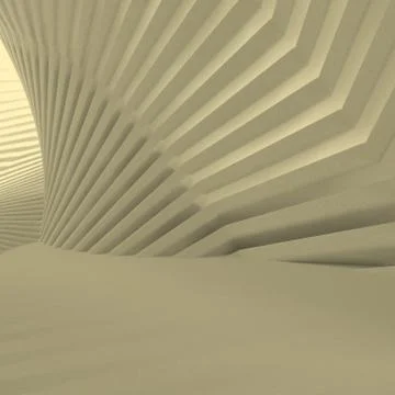 Render of 3D Geometric Abstract Background Stock Illustration