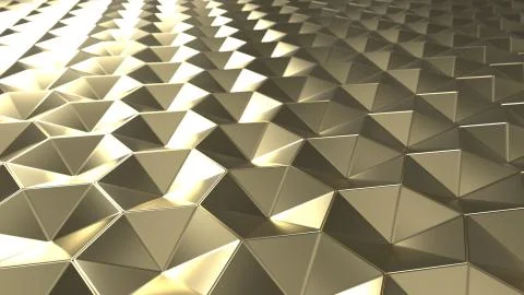 Render of 3D Geometric Abstract Hexagonal Wallpaper Background Illustrazione stock