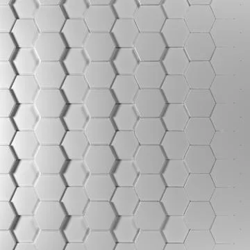 Render of 3D Geometric Abstract Hexagonal Wallpaper Background Stock-Illustration