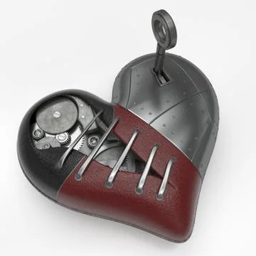 Render of 3d Steampunk styled heart Stock Illustration