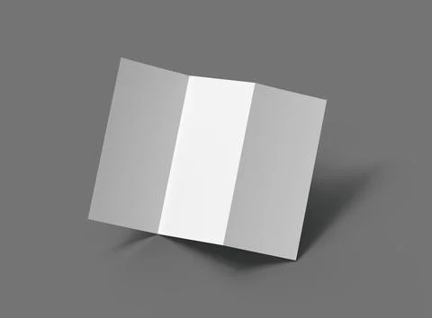 Render of a A4 Z-fold brochure to present your design Stock Illustration