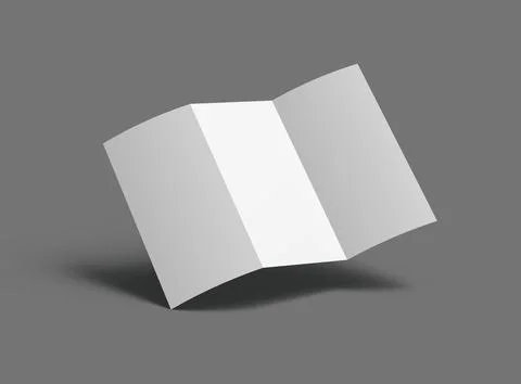 Render of a A4 Z-fold brochure to present your design Stock Illustration