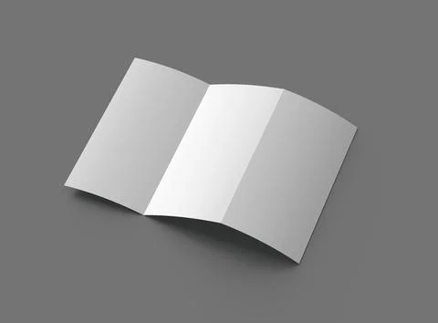 Render of a A4 Z-fold brochure to present your design Stock Illustration