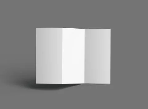 Render of a A4 Z-fold brochure to present your design Stock Illustration