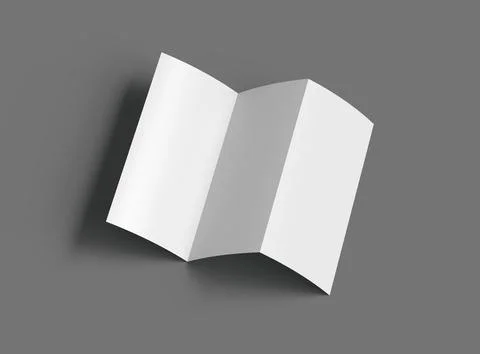 Render of a A4 Z-fold brochure to present your design Illustrazione stock